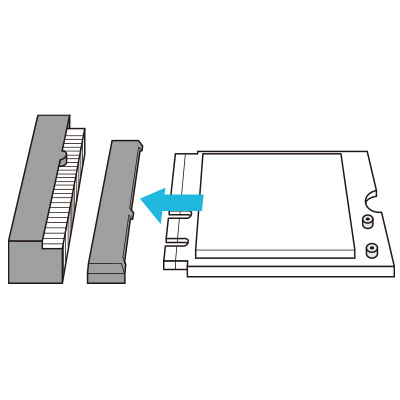 Insert the Wi-Fi card into the Wi-Fi slot