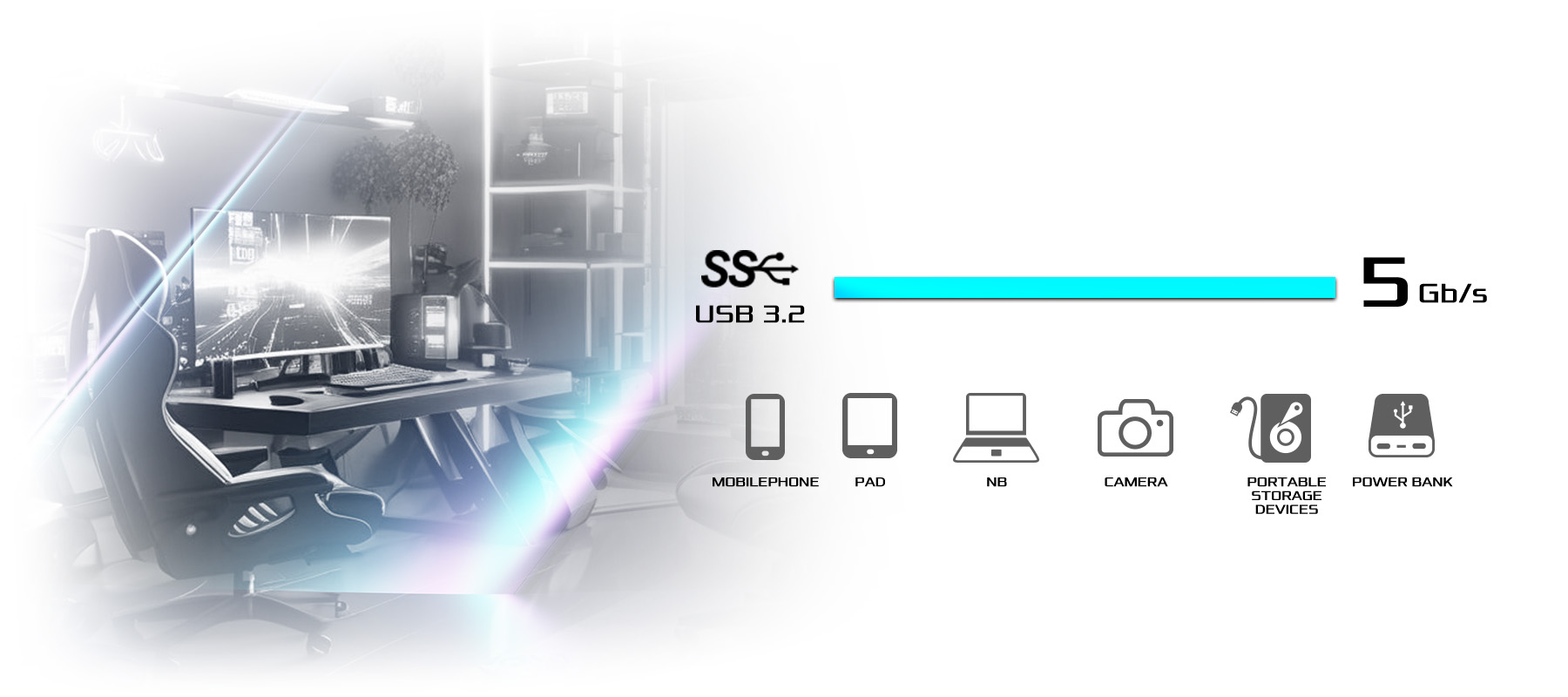 前面板 USB 3.2 Gen1 C 型接口