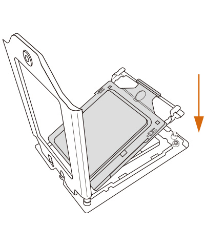 Close the bracket that holds the CPU.