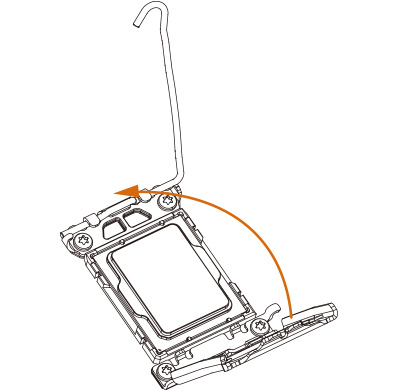 Place the CPU and close the CPU socket cover