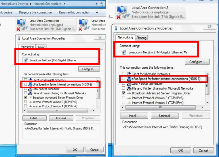 enter Network Connections and cancel the selection